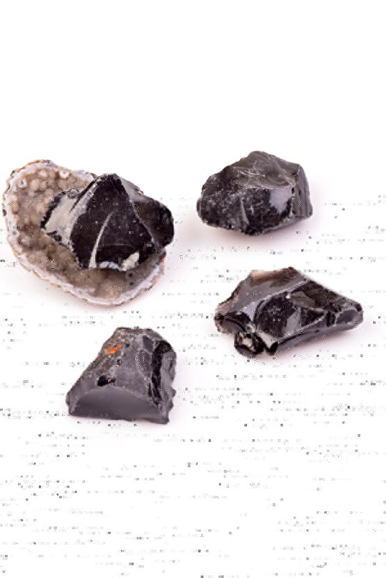 Siyah Obsidyen Taşı Ham Kütle