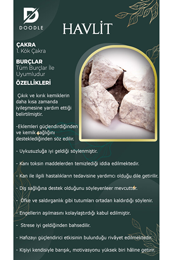 Havlit Kırık Doğaltaş Bileklik