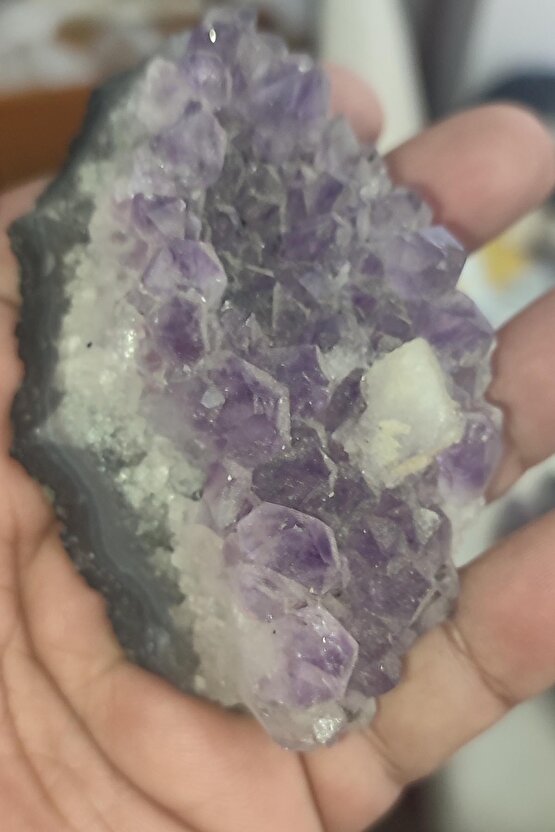 Ametist Taşı Brezilya Ham Dekoratif Kütle 187 Gr