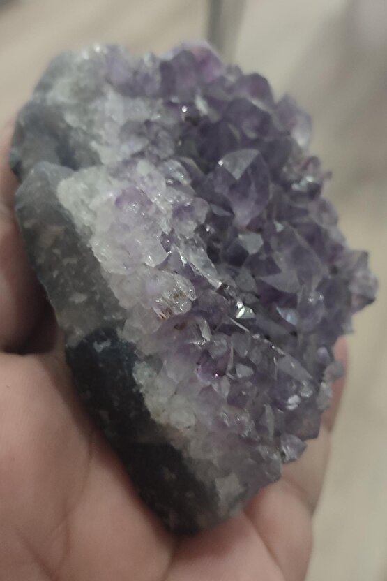 Ametist Taşı Brezilya Ham Dekoratif Kütle 190 Gr