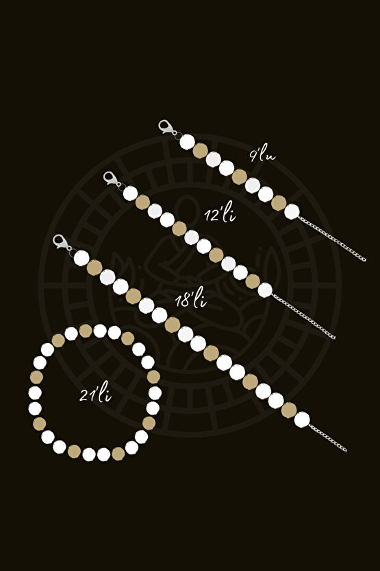 Su Gibi Ol Doğal Taş Tılsım Bilekliği Düz 8mm (Esmer Sedef, Selenit, Havlit Taşı) Chi-Zen Bileklik