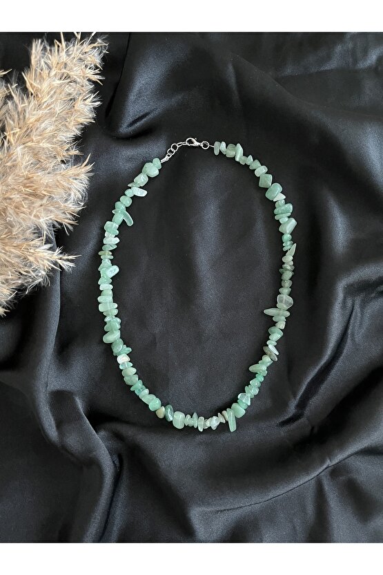 Aventurin Kırık Doğal Taş Kolye