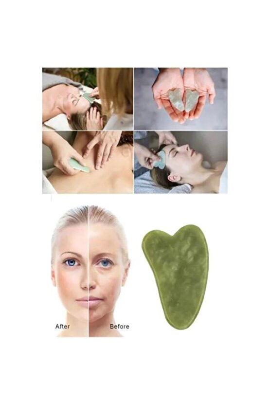 Sertifikalı Yeşim Gua Sha Masaj Taşı