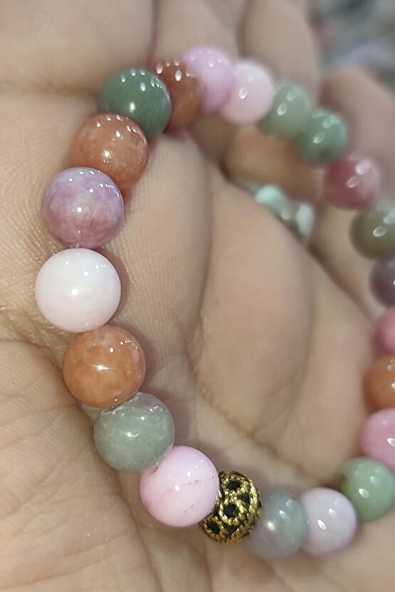 Morganit Taşı 8 mm Natural Doğaltaş Bileklik