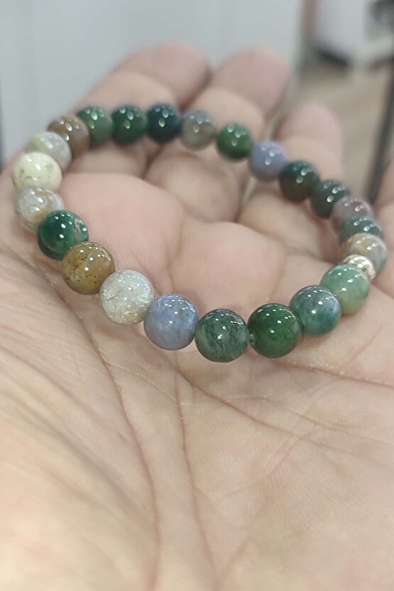 Hint Akik 8 mm Natural Doğaltaş Bileklik