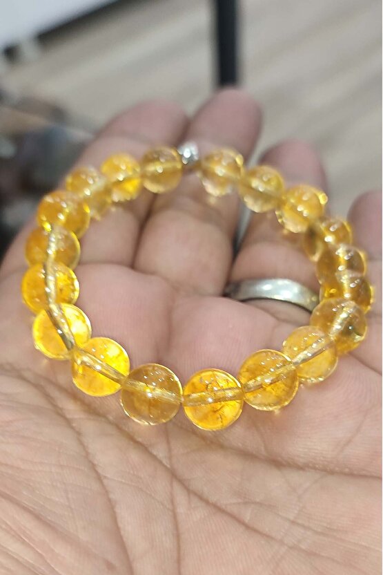 Sitrin Taşı 10 mm Natural Doğaltaş Bileklik