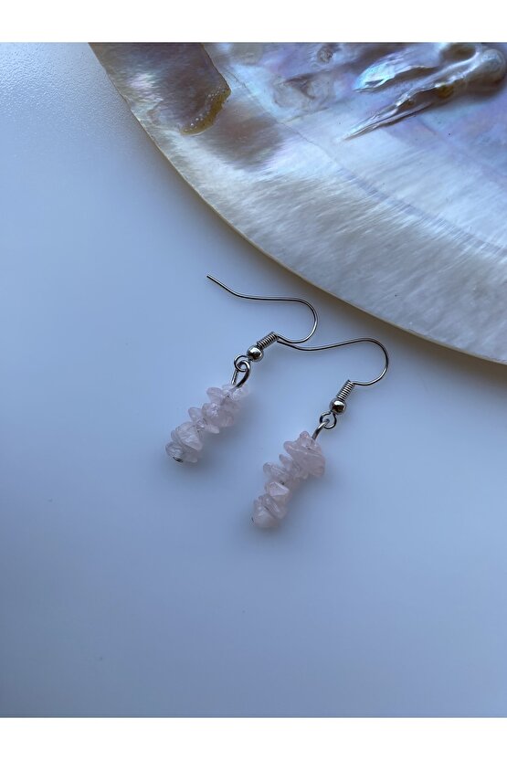 Pembe Kuvars Kırıktaş Doğal Taş Set