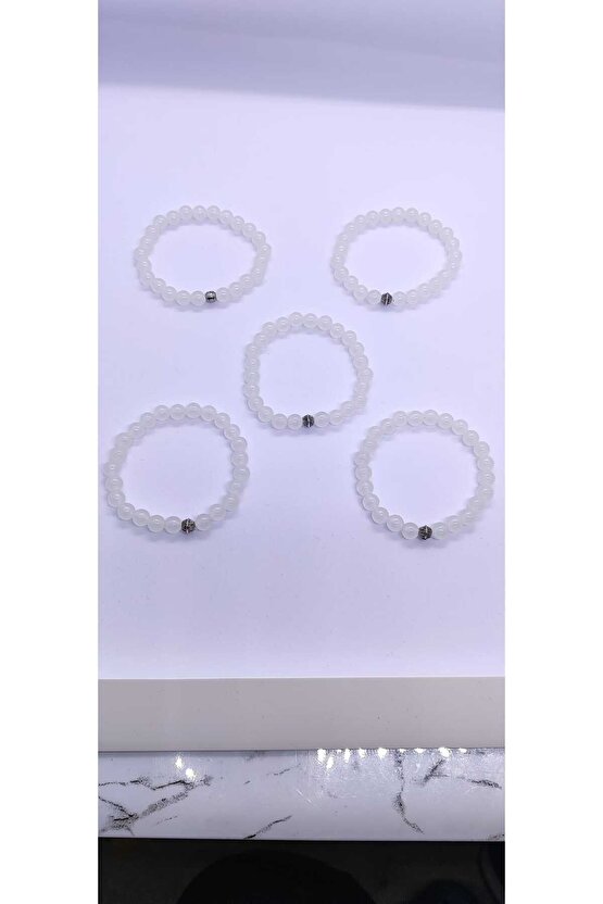 Fosforlu Kedigözü 5Li Bileklik-Karanlıkta Parlar-Sevgili Arkadaş Aile Kombini Hediyelik Aksesuar