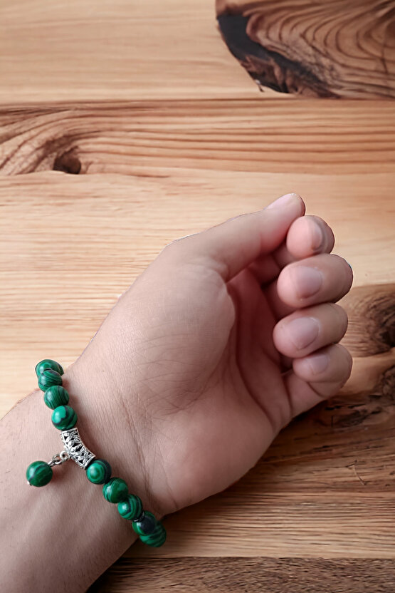 Malahit Taşı Bileklik Doğal Taşlar Orijinal Gerçek Malahit taşı bileklik  Bakır Taşı Bileklik