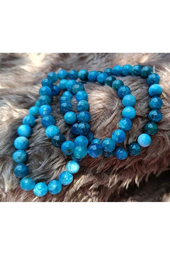 Markasına Benzetme Apatit Taşı Doğal Taş Renklendirilmiş Bileklik