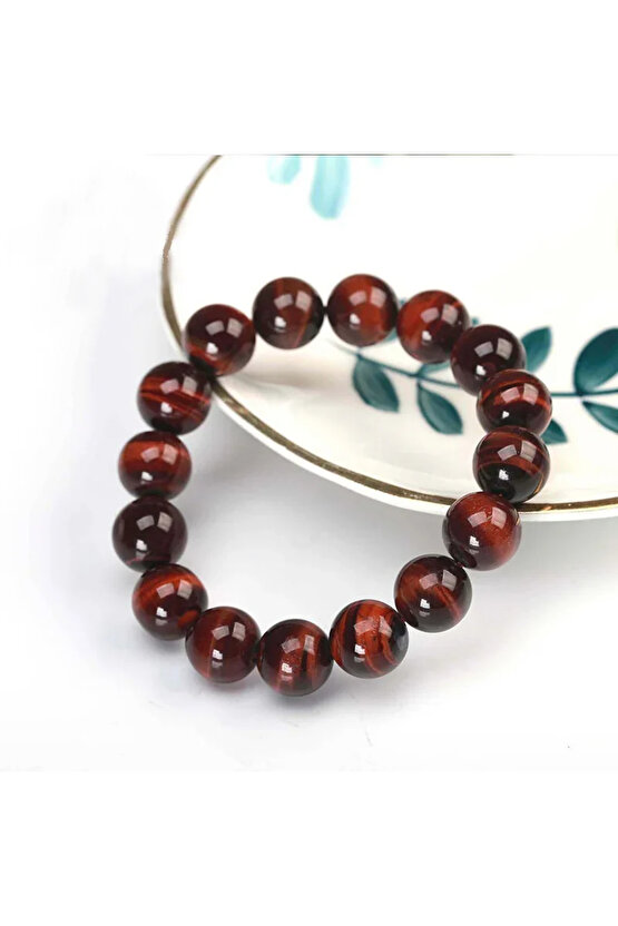 Sertifikalı Kızıl Kaplan Gözü Taşı Bileklik