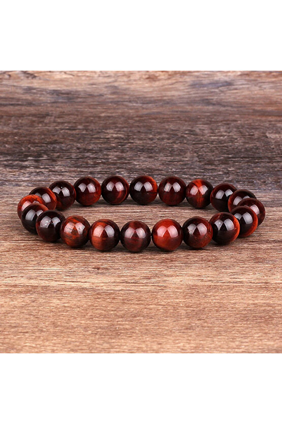 Sertifikalı Kızıl Kaplan Gözü Taşı Bileklik