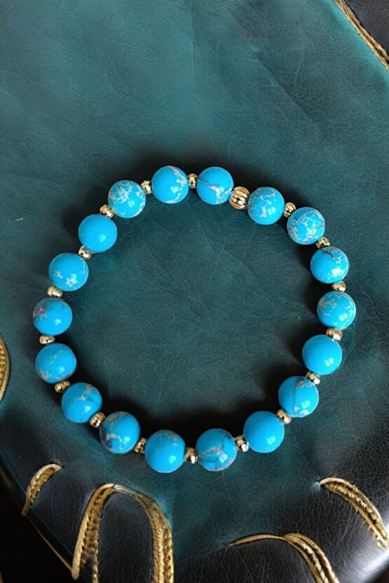 Mavi Varasit Dünya Gezegen model Varasit Taşı  Bileklik Dorika Bileklik Erkek Kadın Bileklik