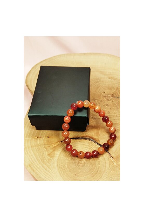 Akik Doğal Taş Bileklik Kutulu