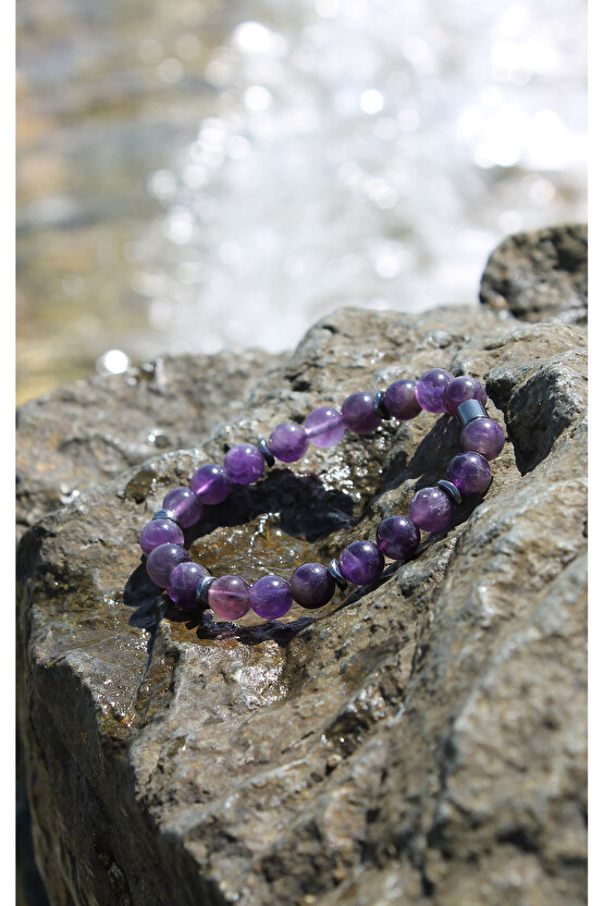 Ametist Doğaltaş Bileklik