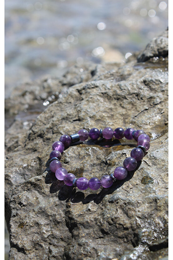 Ametist Doğaltaş Bileklik