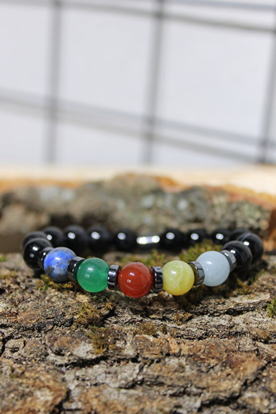 Çocuk Karnelyan Akik Lapis Lazuli Dumanlı Kuvars Aventurin Bileklik