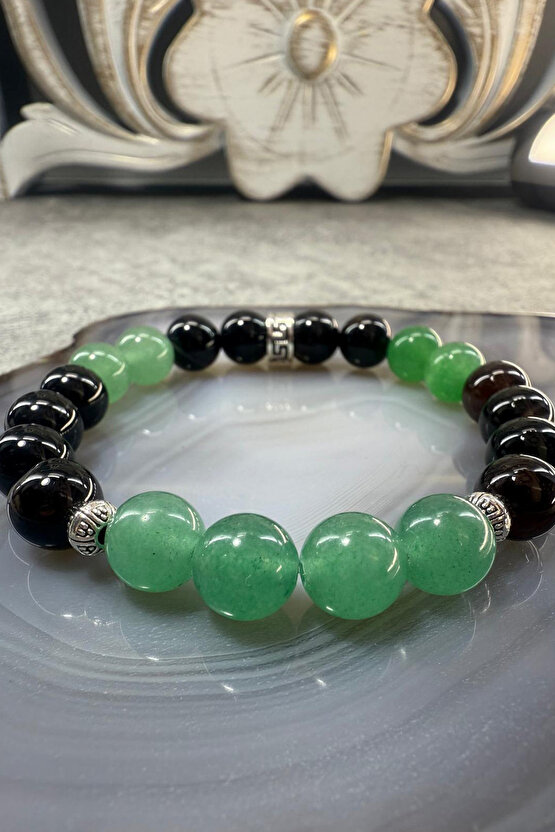 Bolluk Bereket- Nazar Bilekliği-%100 doğaltaş(Aventurin-GözAkik)