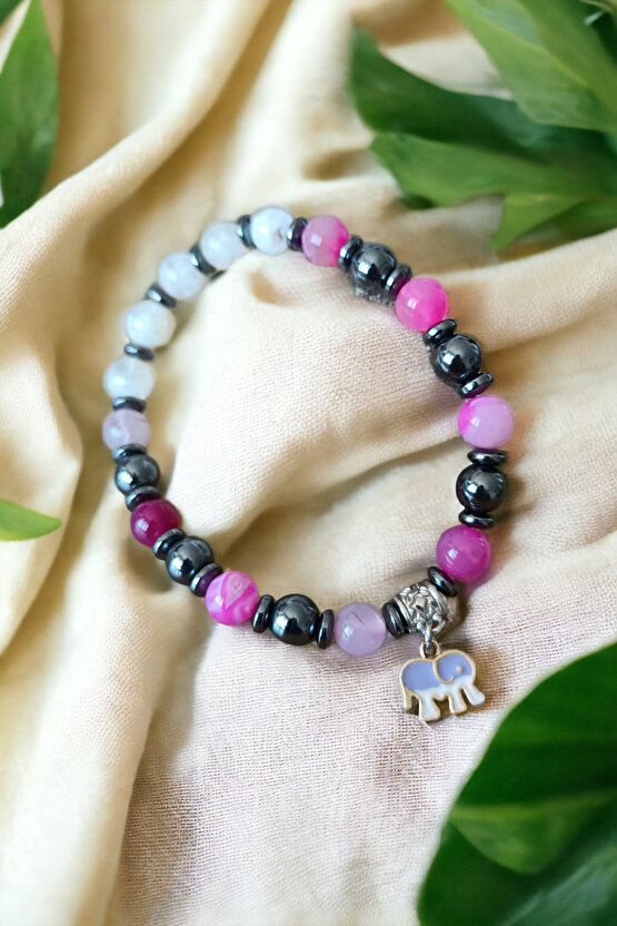 Para Bereket Tılsım Bilekliği Sitrin Taşı Akik Taşı Hematit Taşı Bilekliği Doğal Taş Bilekliği