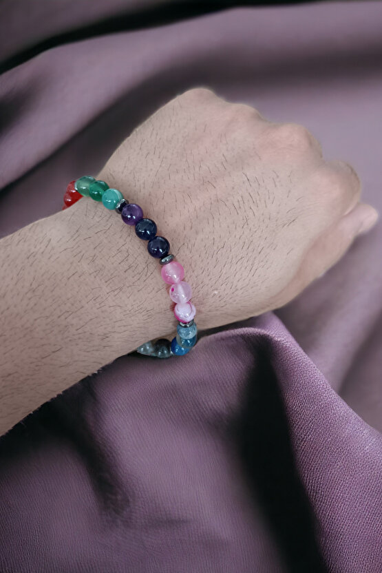 8 Renk 8 Çeşit Akik Taşı Bileklik  Doğal Taşlar Orijinal Gerçek Akik Taşı Bileklik