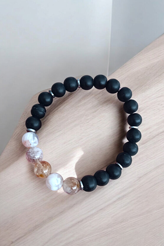 Sitrin Bileklik Akik bileklik Hematit Bileklik Orijinal Doğal Taş Bileklik