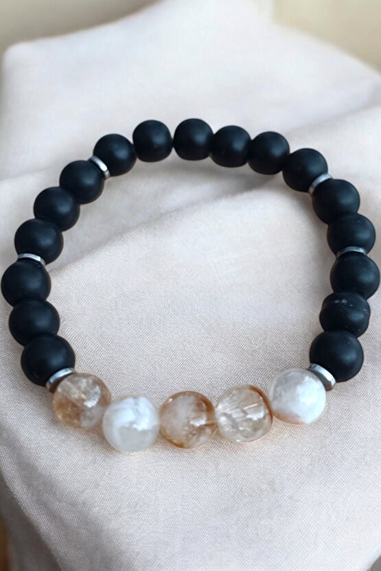 Sitrin Bileklik Akik bileklik Hematit Bileklik Orijinal Doğal Taş Bileklik