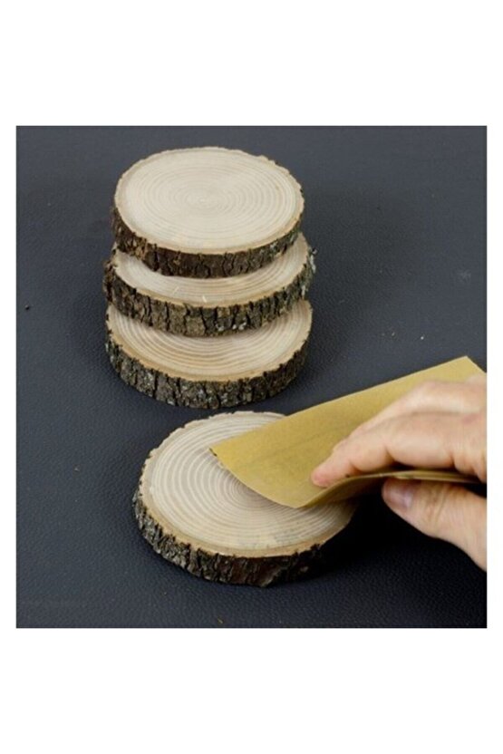 Doğal Kütük Bardak Altlığı 3 Lü