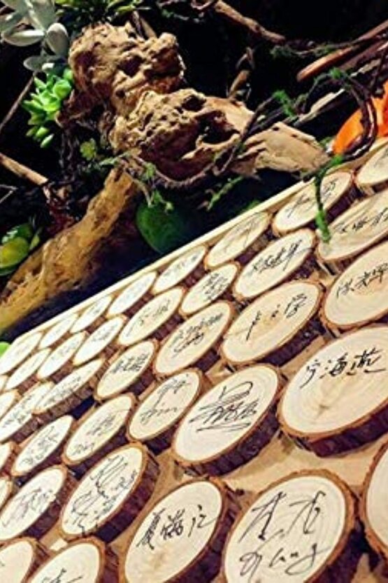 10 Adet 6 - 8cm Bitmemiş Doğal 1cm Ahşap Dilimleri Ağaç Kabuğu Ile Daireler