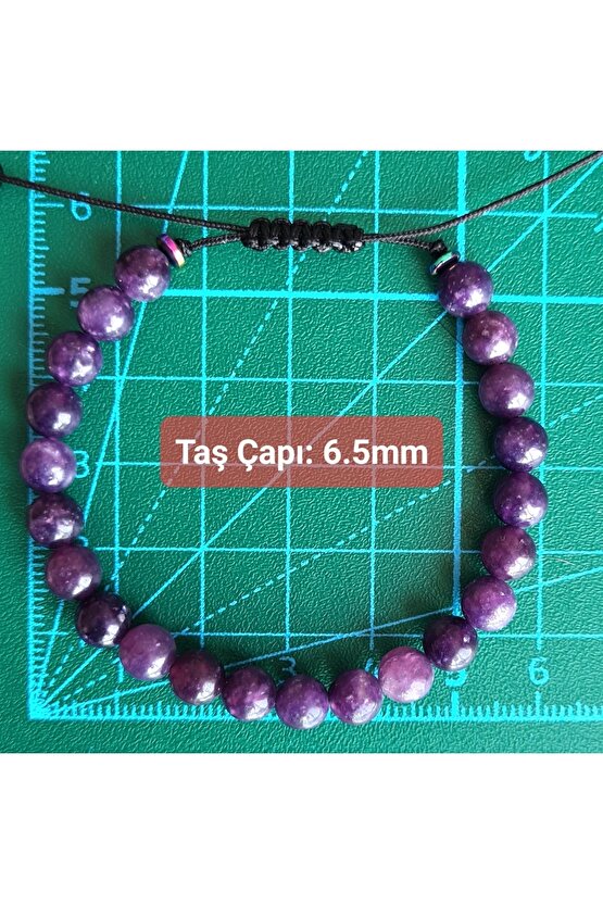 Lepidolit Doğal Taş Bileklik (el Yapımı Tasarım Ürünler)