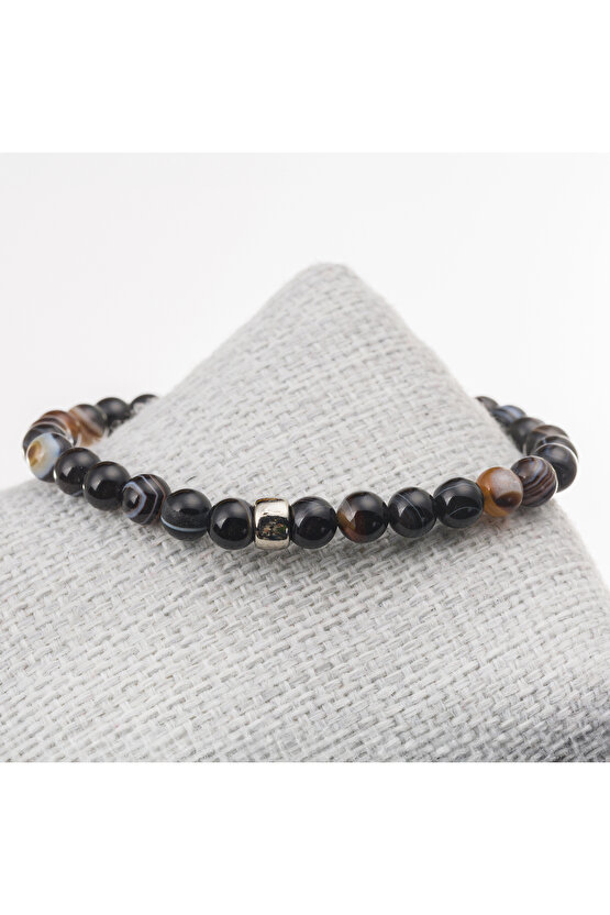 Akik Taşı Bileklik (Göz Akik)-6 mm