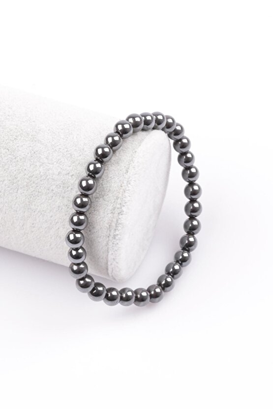 Hematit Doğal Taş Bileklik 6 mm