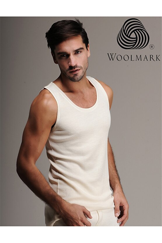 103 Erkek Interlok Yün Termal Atlet-krem