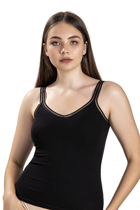 Kadın V Yaka İp Askılı Atlet 553 - 12 Adet