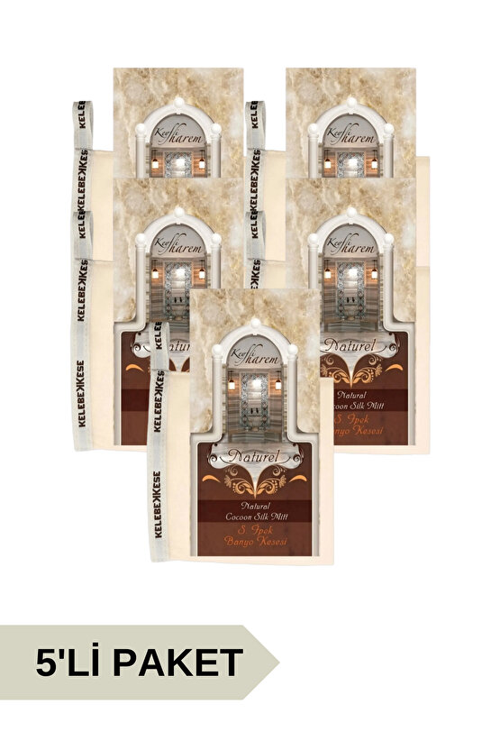 5li Ipek Hakiki Koza Ipeğinden Banyo Kesesi Bora Kese