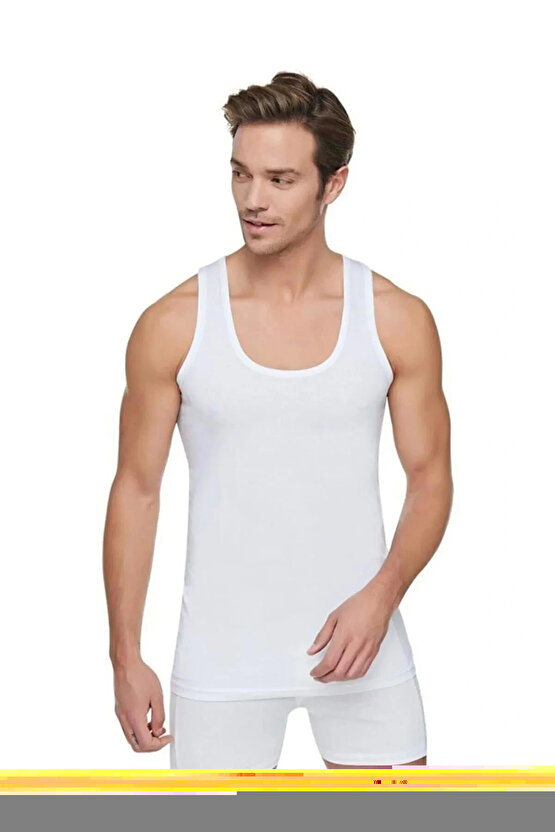 6lı %100 Pamuklu Erkek Beyaz Askılı Atlet Özel Fiyat