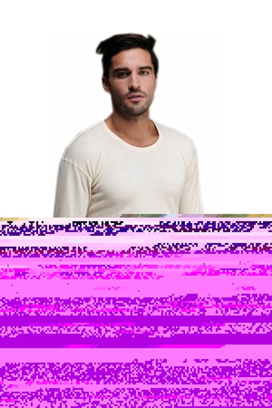 Erkek Krem Uzun Kollu Fanila %75 Yün