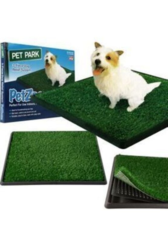 Petzoom PetPark Köpek Tuvalet Eğitim Parkı Büyük, 64cm X 51cm X 3.8cm Pet Park