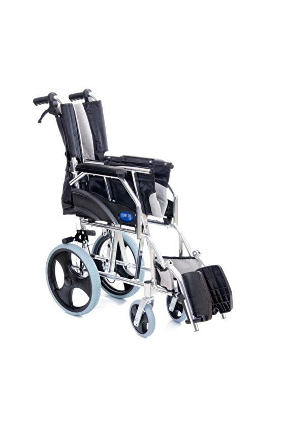 KY863LAJ-A12 Alüminyum Transfer Özellikli Refakatçı Frenli Hafif Tekerlekli Sandalye