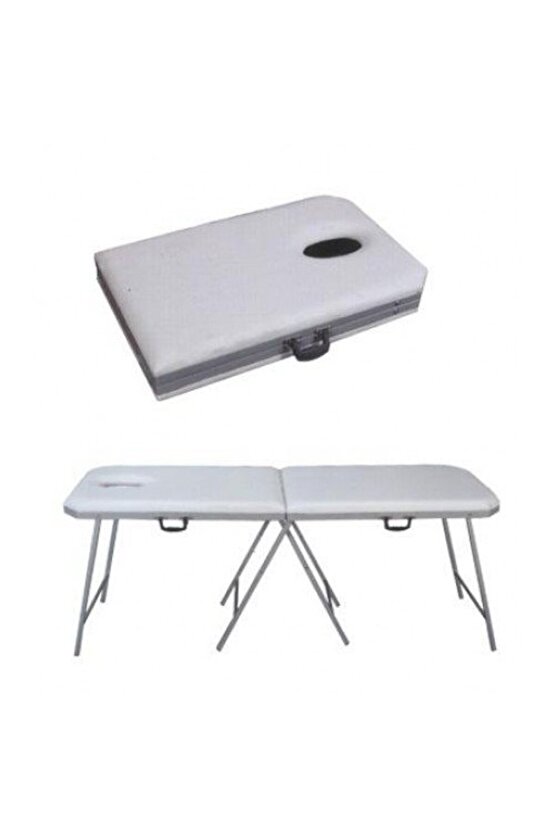 Katlanır Masaj Sedyesi Beyaz Renk