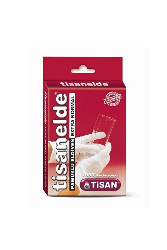 Tisanelde Pamuklu Eldiven Extra Normal Eldiveni