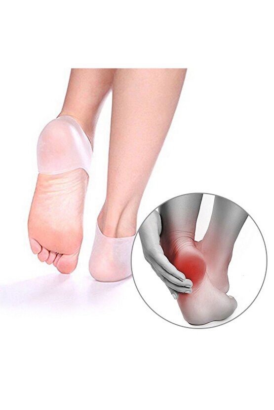 Silikon Koruyucu Ayak Bileği Jel Desteği Plantar Fasiit Topuk Dikeni