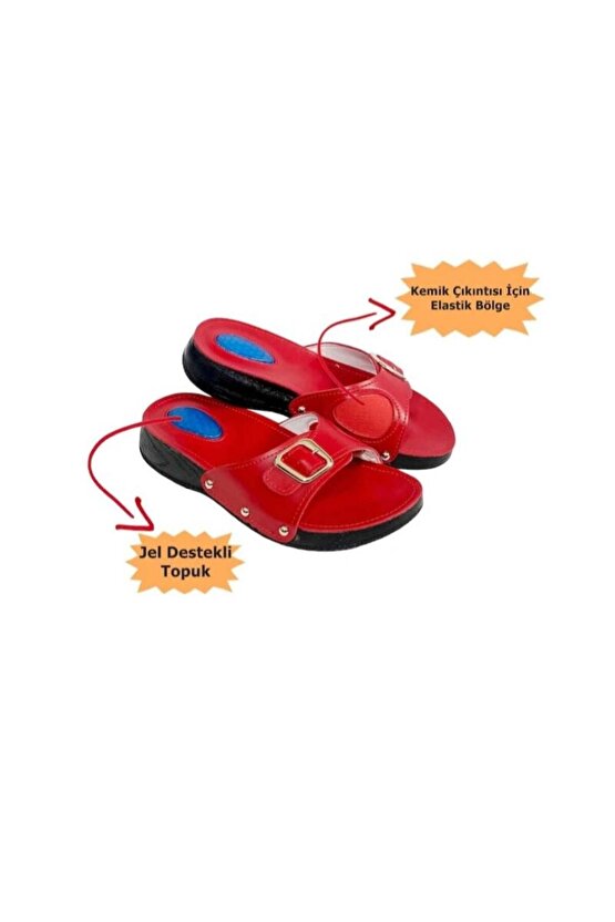 Hallux Valguslu Terlik Kırmızı