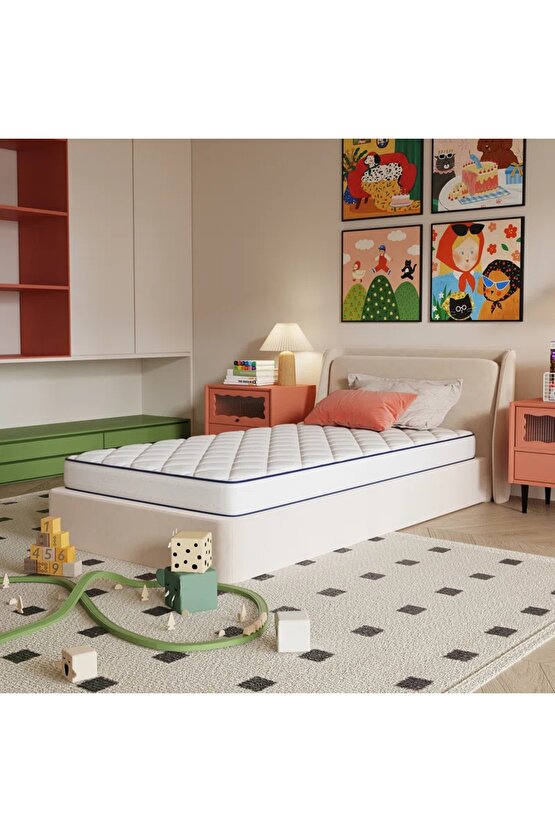 Tek Kişilik Full Ortopedik Çocuk Genç Yatak 90x190 15 cm Yükseklik