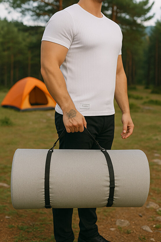 Taşınabilir Fonksiyonel Katlanır Kamp Karavan Yer Yatağı Kılıflı Fermuarlı