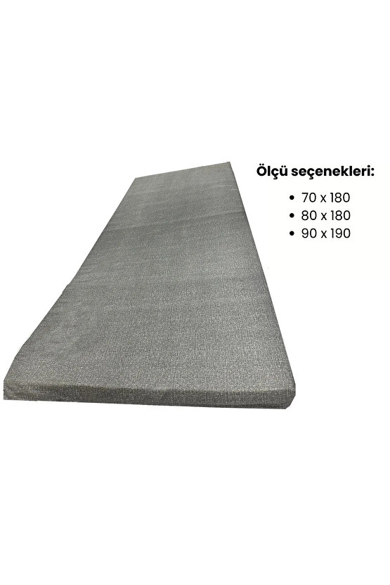 Fermuarlı Kılıflı Yer Kamp Karavan Misafir Yatağı Tek Kişilik 8 cm