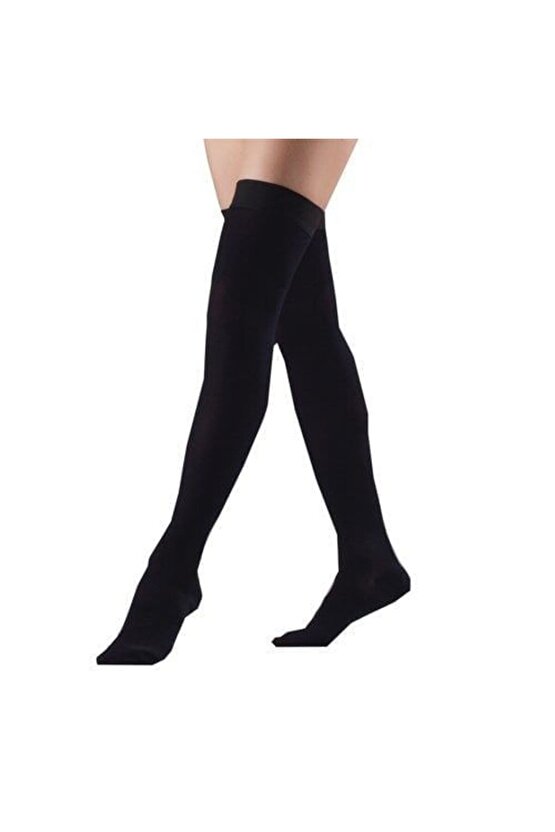 Dizüstü Burnu Kapalı CCL2 Siyah Çorabı – Etkili Destek ve Konfor