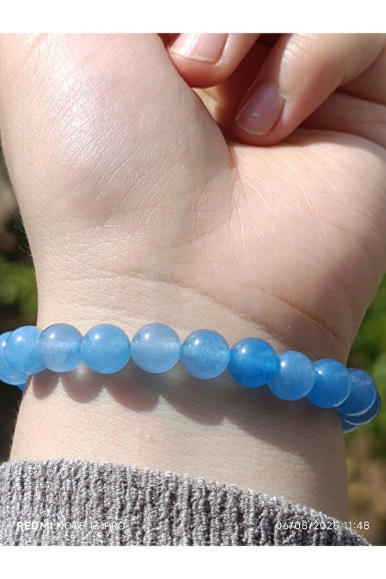 Mavi Kuvars Doğaltaş Kadın ve Erkek Bileklik