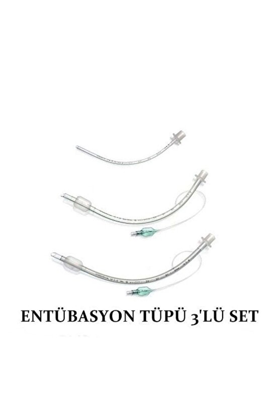 Entübasyon Tüpü 3Lü Set Endotrakeal Tüp Balonlu