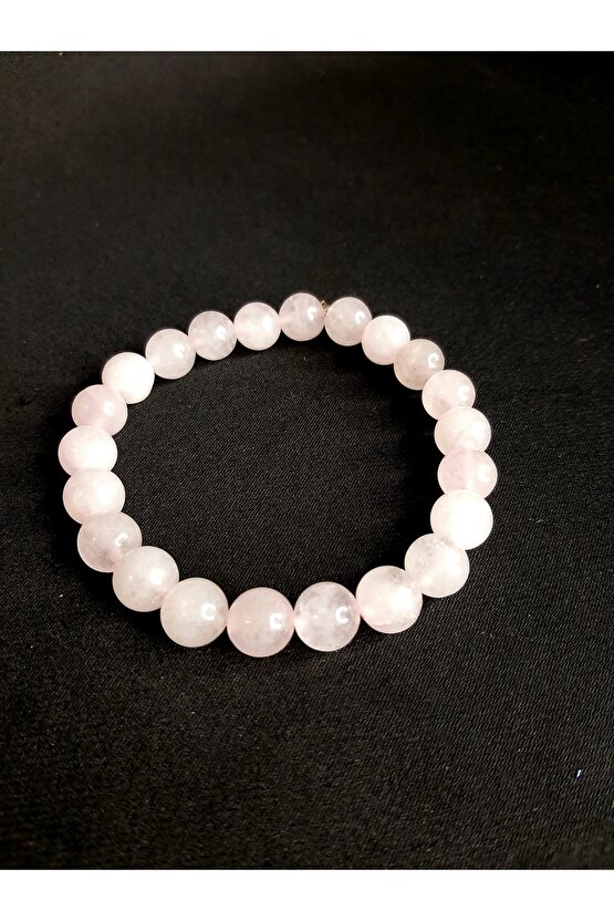 Pudra Pembesi Opsidyen Taşı Bileklik (Doğal taş)