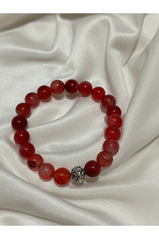 Açık Kırmızı Akik Bileklik